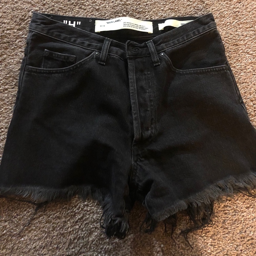 OFF-White butterfly embellished denim shorts - Picture 2 of 8